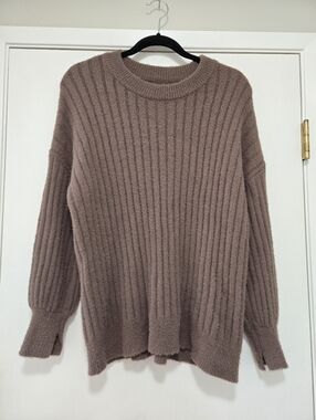 Aerie Buttercream Crew Oversized Sweater